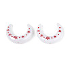 Christmas UV Plating Printed Opaque Acrylic Beads MACR-N018-07A-2