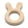 Undyed Beech Wood Big Bunny Pendants WOOD-R263-04-LF-1