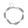 Unisex 304 Stainless Steel Byzantine Chains Bracelets BJEW-G790-06P-4