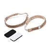 3 Pairs 3 Colors Elastic Imitation Leather Shoelace Bands FIND-DR0001-15A-3