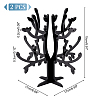 Opaque Acrylic Earring Display Tree Stands ODIS-WH0025-117-2