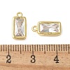 Brass Micro Pave Cubic Zirconia Pendants KK-P290-29G-3