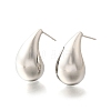 Rack Plating Brass Twist Teardrop Stud Earrings for Women EJEW-K247-02P-2