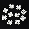 4-Petal ABS Plastic Imitation Pearl Bead Caps OACR-S020-31-1