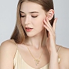 2Pcs 2 Colors Brass Micro Pave Clear Cubic Zirconia Pendants KK-YW0003-91-5