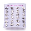 Tarnish Resistant 304 Stainless Steel Stud Earrings EJEW-N045-12P-3