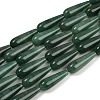 Natural Green Aventurine Teardrop Beads Strands G-E329-31-2