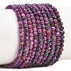 Heated Natural Sugilite Beads Strands G-B193-B02-3mm-2