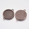 Zinc Alloy Cabochon Connector Settings LS-PALLOY-A15774-R-FF-2