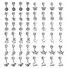 48Pcs 12 Styles Brass European Dangle Charms KK-HY0004-07-1