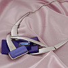 Rectangle Alloy Acrylic Pendant Necklaces & Stud Dangle Earrings Sets for Women WGBF392-01-2