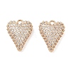 Brass Micro Pave Clear Cubic Zirconia Pendants KK-S388-01G-01-1