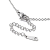 201 Stainless Steel David Star Pendant Necklace with Cable Chains NJEW-Q317-07P-4