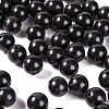 100Pcs 8mm Natural Black Stone(Natural Black Glass) Round Beads DIY-LS0002-15-4