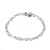 Tarnish Resistant Heart 304 Stainless Steel Link Bracelets X-BJEW-JB01929-2