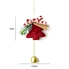 Christmas Velvet Christmas Tree with Iron Bell Pendant Decorations PW-WG7222C-02-1