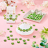 50Pcs 2 Colors Handmade Millefiori Lampwork Beads LAMP-TADJ0001-03D-5