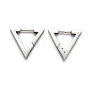 304 Stainless Steel Triangle Huggie Hoop Earrings STAS-H156-02A-P-2