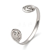 304 Stainless Steel Cuff Bangles for Women BJEW-C123-01B-P-4
