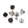  Jewelry Iron & Alloy Button Pins for Jeans BUTT-PJ0001-03-6