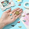 20Pcs 5 Colors Alloy Enamel Pendants ENAM-YW0004-52-4