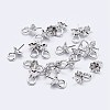 925 Sterling Silver Cup Pearl Bail Pin Pendants STER-F036-06S-4mm-1