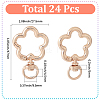 24Pcs Alloy Swivel Clasps FIND-SC0017-49A-2