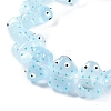 Transparent Glass Enamel Beads Strands GLAA-B021-05G-3