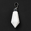 Natural Howlite Pointed Pendants G-P474-02P-09-3
