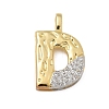 Brass Micro Pave Cubic Zirconia Pendants KK-B126-02G-D-1