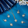 12Pcs Rack Plating Brass Micro Pave Cubic Zirconia Pendants KK-BBC0017-07-3