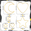 12Pcs 6 Styles Iron Ring for DIY Woven Net/Web with Feather IFIN-SP0001-49-2