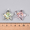 Transparent Acrylic and Gold Foil Pendants TACR-T028-67-4