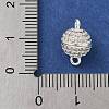 Brass Micro Pave Clear Cubic Zirconia Magnetic Clasps KK-P284-01A-S-3