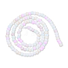 Opaque Spray Painted Glass Bead Strands GLAA-N047-07-06-2