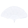 Plastic & Feather Fan Display Decoration AJEW-CY0002-58-1