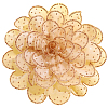 Flower Cloth Rhinestone Broochs JEWB-WH20009-06P-04-1