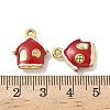 304 Stainless Steel Enamel Pendants STAS-L300-012G-10-3
