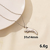 304 Stainless Steel Wolf Tooth Pendant Necklace BX4246-5-1