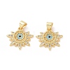 Brass Micro Pave Cubic Zirconia Pendants LS-ZIRC-P106-23G-2