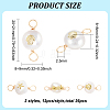 BENECREAT 36Pcs 3 Styles Grade AA Natural Cultured Freshwater Pearl Connector Charms with Golden Tone Alloy Slices FIND-BC0004-55-2