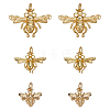 6Pcs 3 Styles Rack Plating Brass Pendants KK-GO0002-34-1