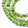 AB Color Plated Opaque Glass Beads Strands GLAA-G127-02L-3