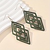Hollow Iron Wood Dangle Earrings for Women WG5E3B8-01-1