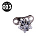 G23 Titanium Cubic Zirconia Dermal Anchor Base/Top for Women Men WG953A3-11-1