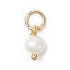 Natural Cultured Freshwater Pearl Potato Charms PALLOY-JF04505-01-3