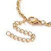 PVD Vacuum Plating 304 Stainless Steel Rope Chain Bracelet for Men Women BJEW-E031-12G-01-3