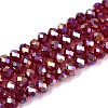 Electroplate Glass Bead Strands EGLA-J047-6x4mm-AB07-1