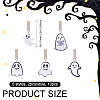 10Pcs 5 Styles Ghost Acrylic Shoe Charms HJEW-CA00021-2