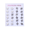 Tarnish Resistant 304 Stainless Steel Stud Earrings EJEW-H368-39P-3